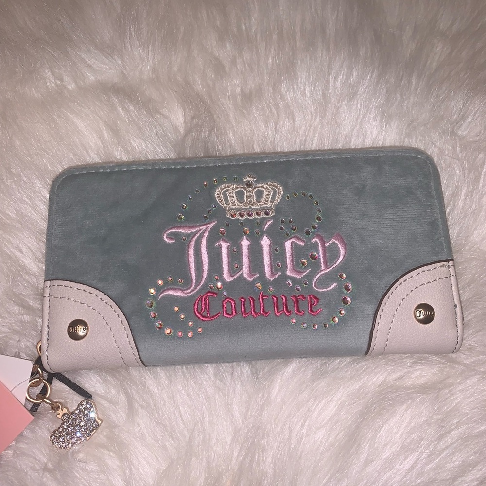 Juicy Couture sage and crystal Wallet with Signature Style